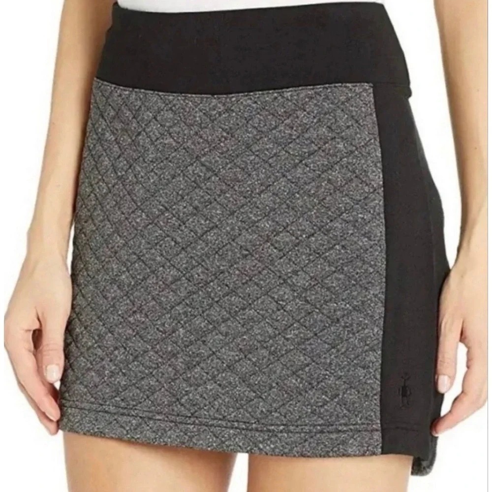 Smartwool Women's Diamond Peak size XS Quilted Merino Wool Blend Mini Skirt j